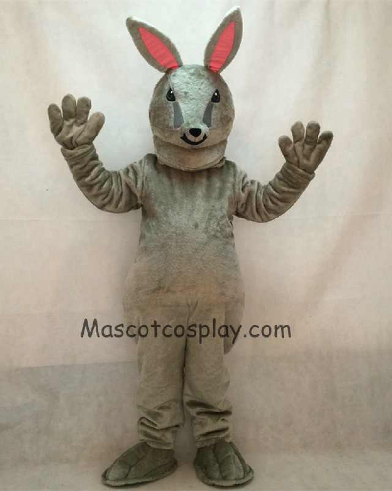 High Quality Easter Jack Bunny Grey Rabbit Mascot Costume