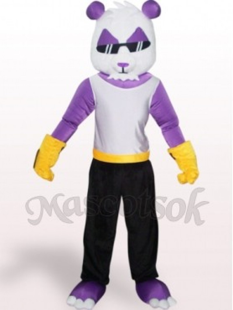 Purple Panda Plush Adult Mascot Costume