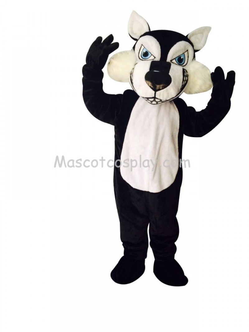 Firece Black Wolfey Wolf Costume Mascot