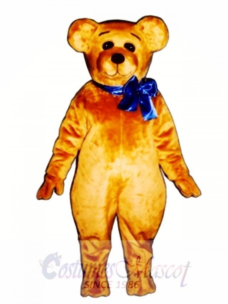 Cute Teddy with Bow Christmas Mascot Costume
