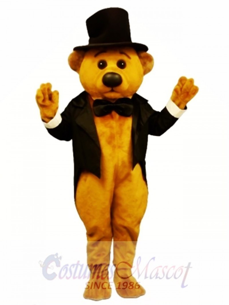 New Sophisticated Bear with Tailcoat & Hat  Mascot Costume