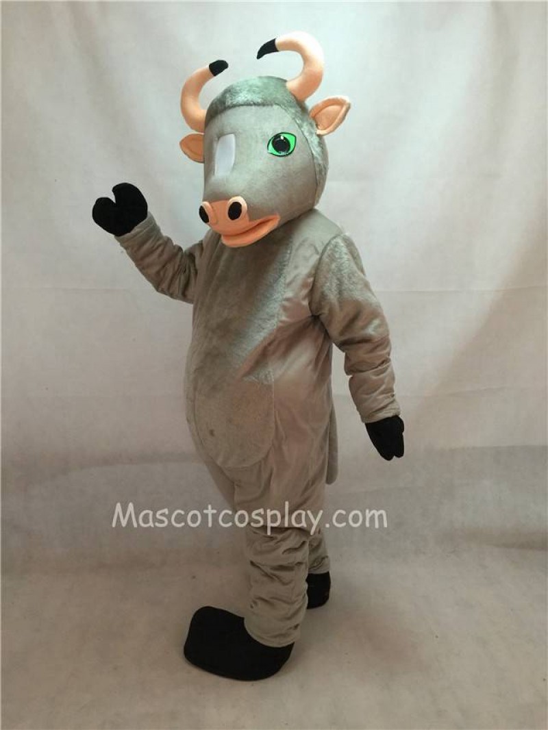 High Quality Adult Friendly Grey Buffalo Mascot Costume