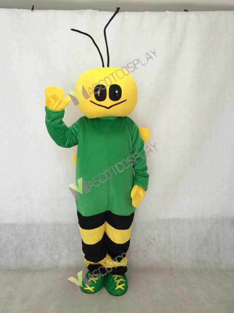 Green and Yellow Bee Mascot Costume