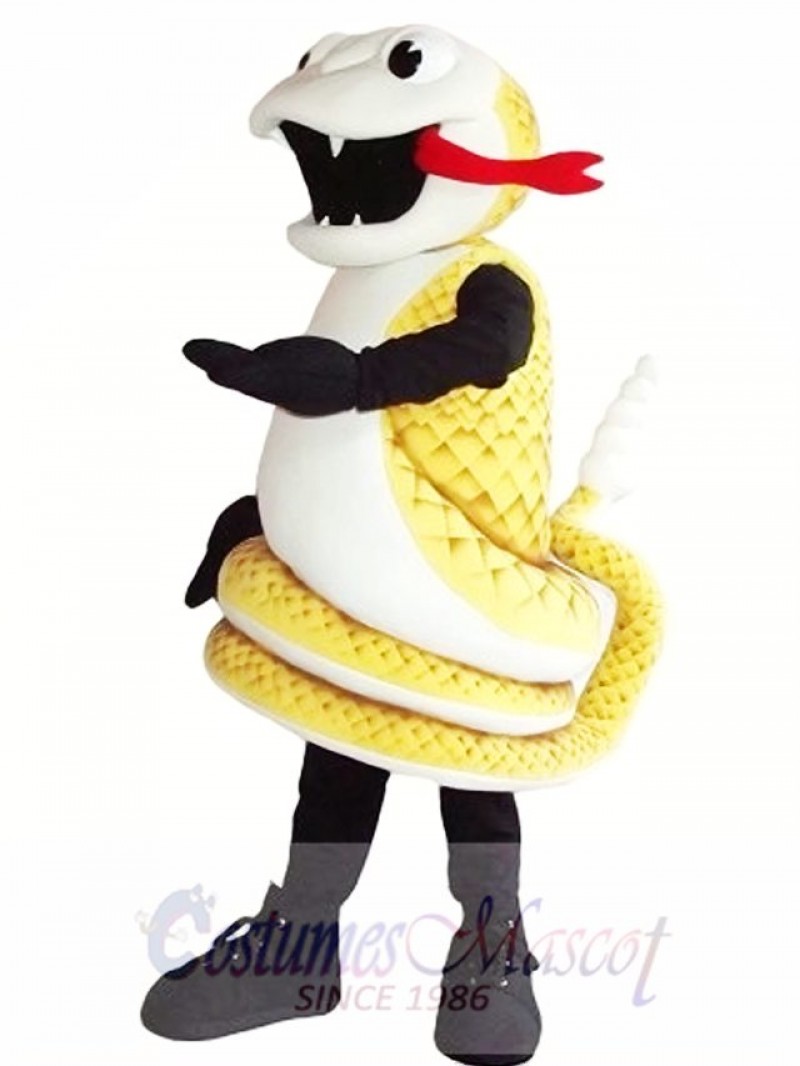 Golden Cobra Snake Mascot Costume