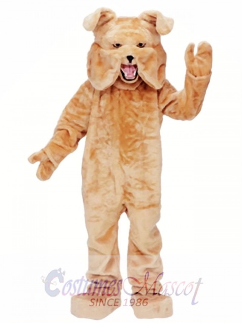 Adult Super Tan Bulldog Mascot Costume