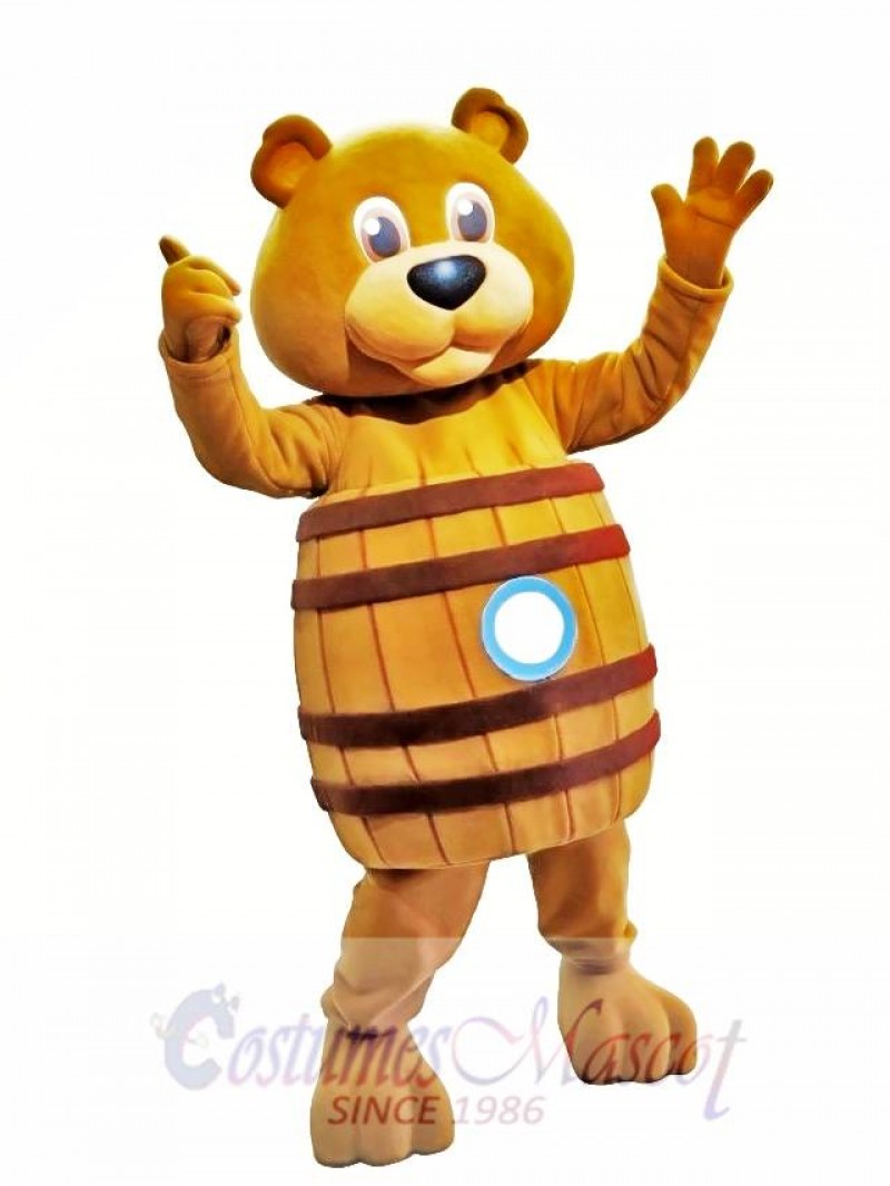 Barrel Bear Animal Mascot Costume
