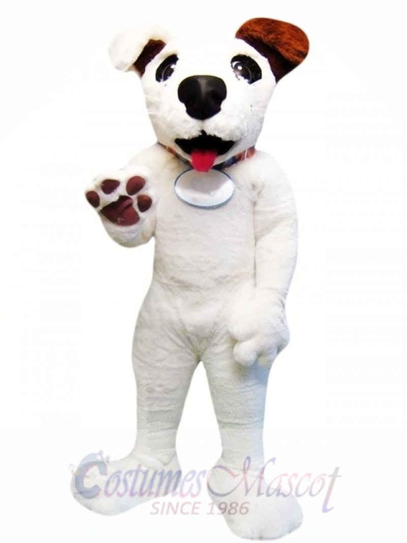 Cute White Dog Mascot Costume