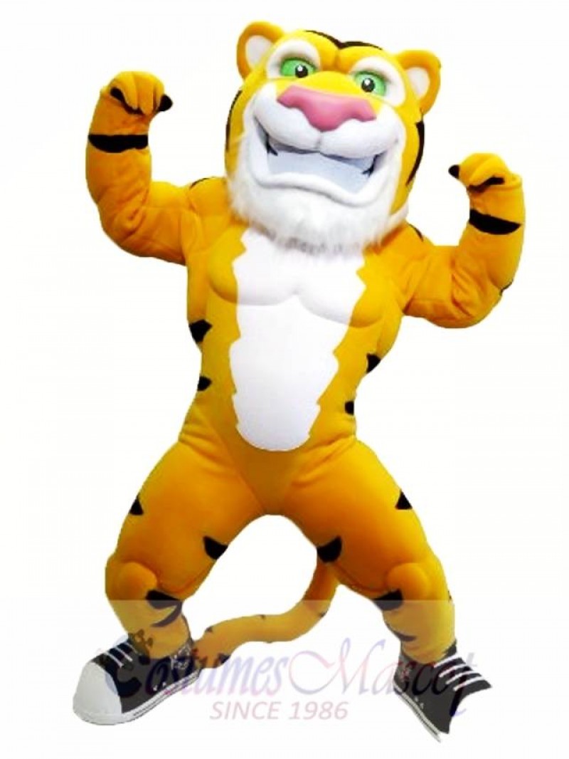 Power Muscle Tiger Mascot Costume