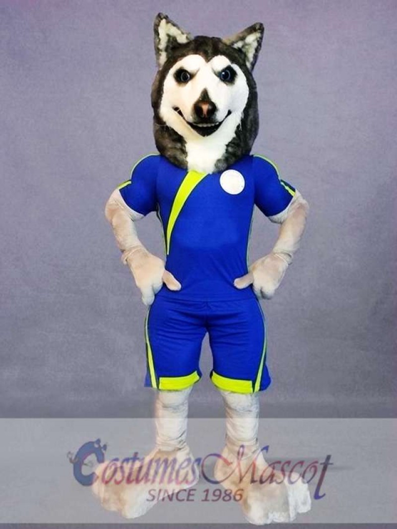 Football Husky Dog Mascot Costume