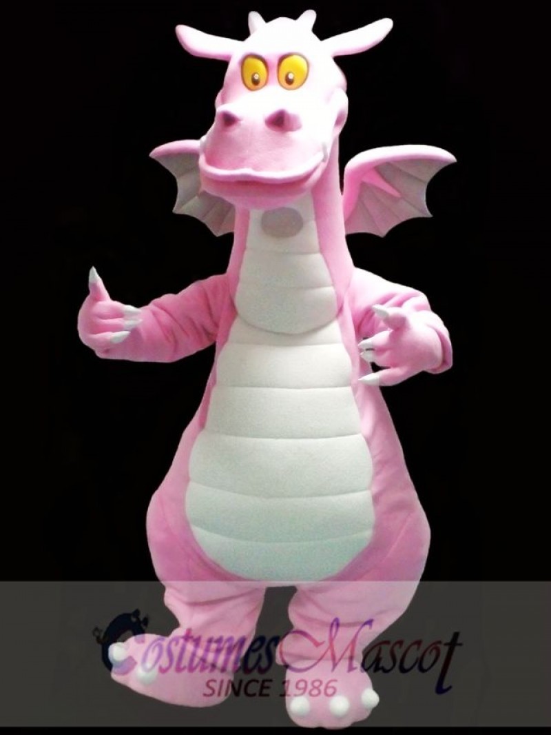 Pink Dragon Mascot Costume