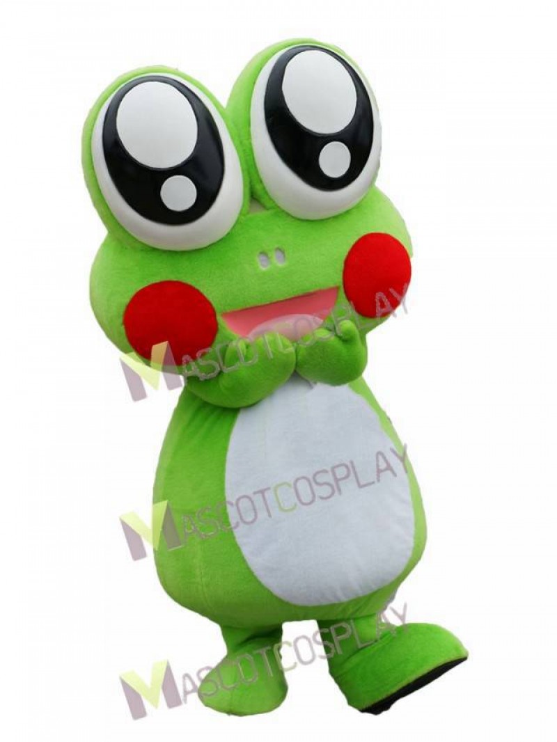 Lovely Cute Cartoon Frog with Big Eyes Mascot Costume
