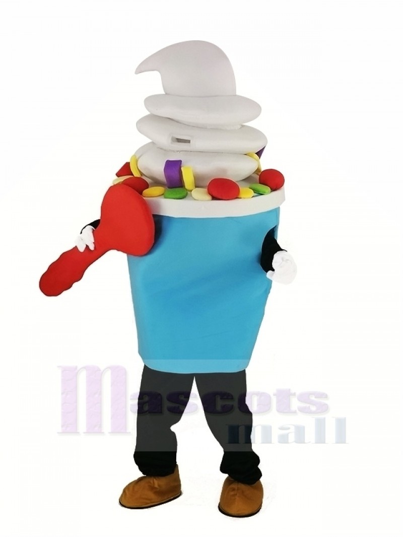 Light Blue Ice Cream Mascot Costume Cartoon