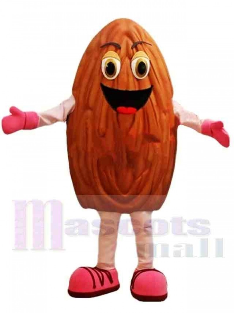 Happy Almond Mascot Costume 