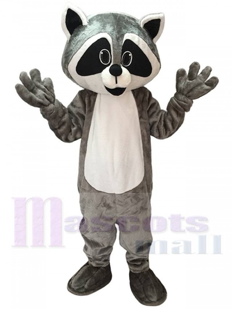 Robbie Raccoon with White Belly Mascot Costume