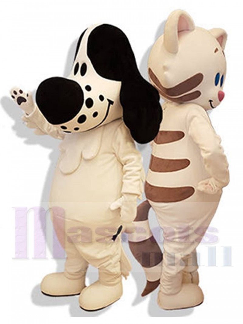 Therapy dog and Savannah Cat mascot costume