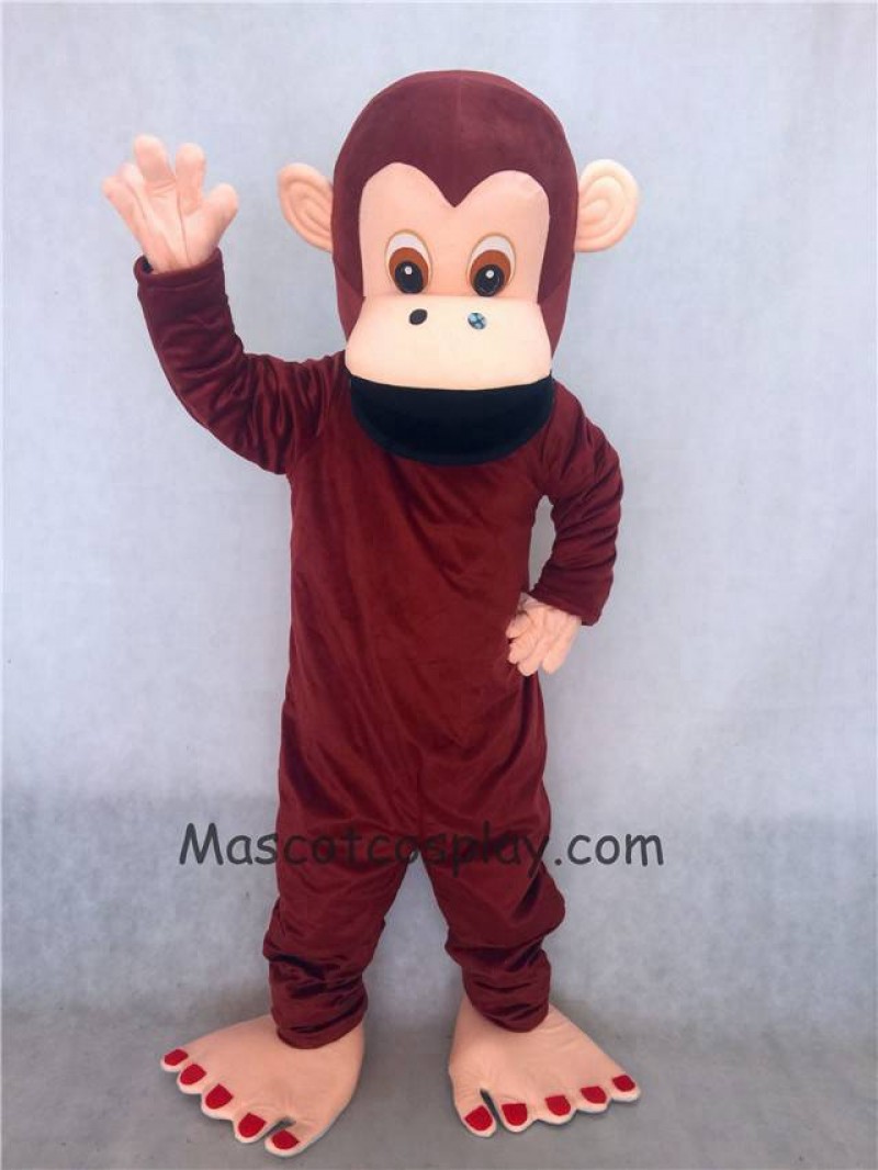 Hot Sale Adorable Realistic New Brown Gorilla Mascot Adult Costume