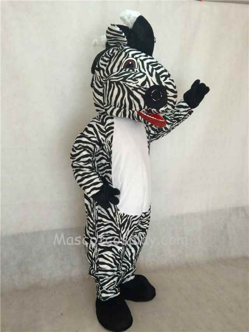Hot Sale Adorable Realistic New Popular Professional White Belly Zebra Mascot Costume