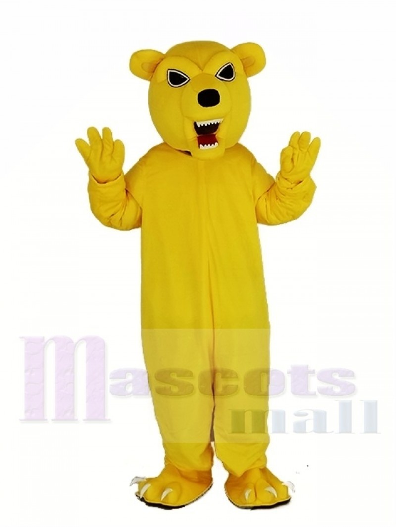Yellow Funny Bear Mascot Costume
