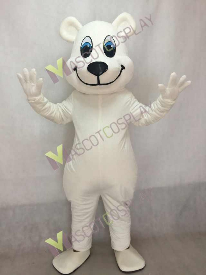 New White Breezy Polar Bear Mascot Costume