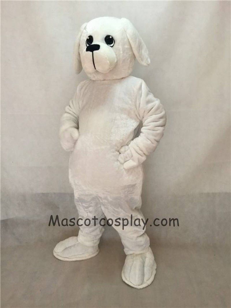High Quality Popular White Nipper Dog Mascot Costume