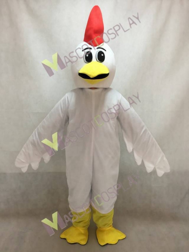Cute White Chicken Surprise Mascot Costume