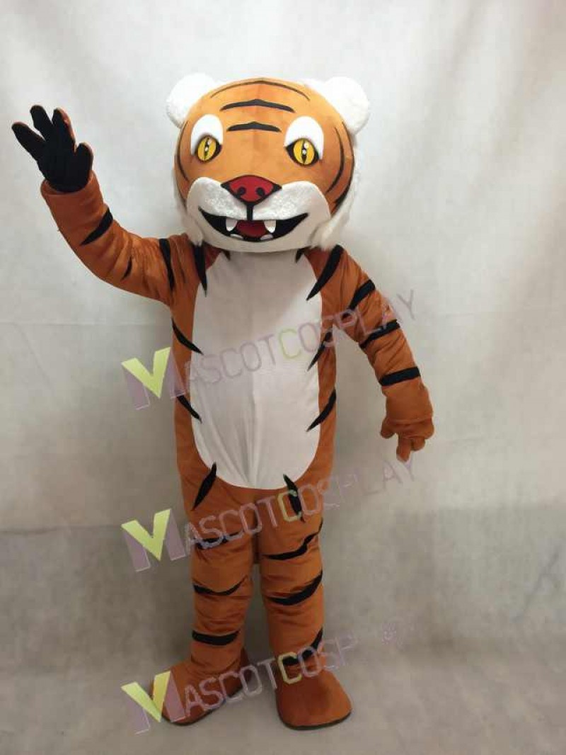 New Tiger Mascot Costume with Black Stripes