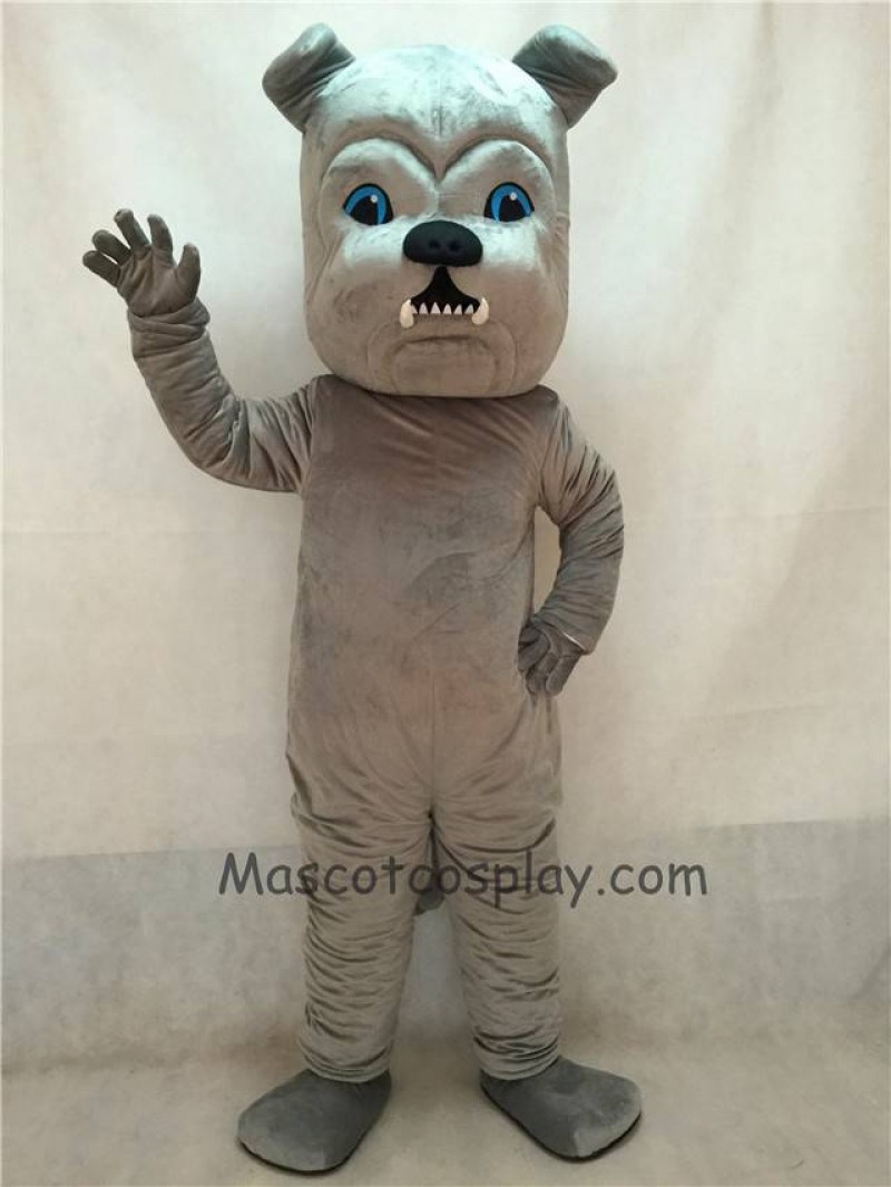 High Quality Vivid Grey Bulldog Dog Mascot Costume
