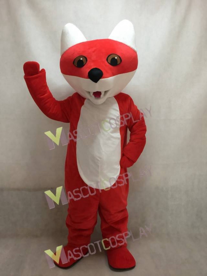 New Custom Color Cartoon Red Fox Mascot Costume