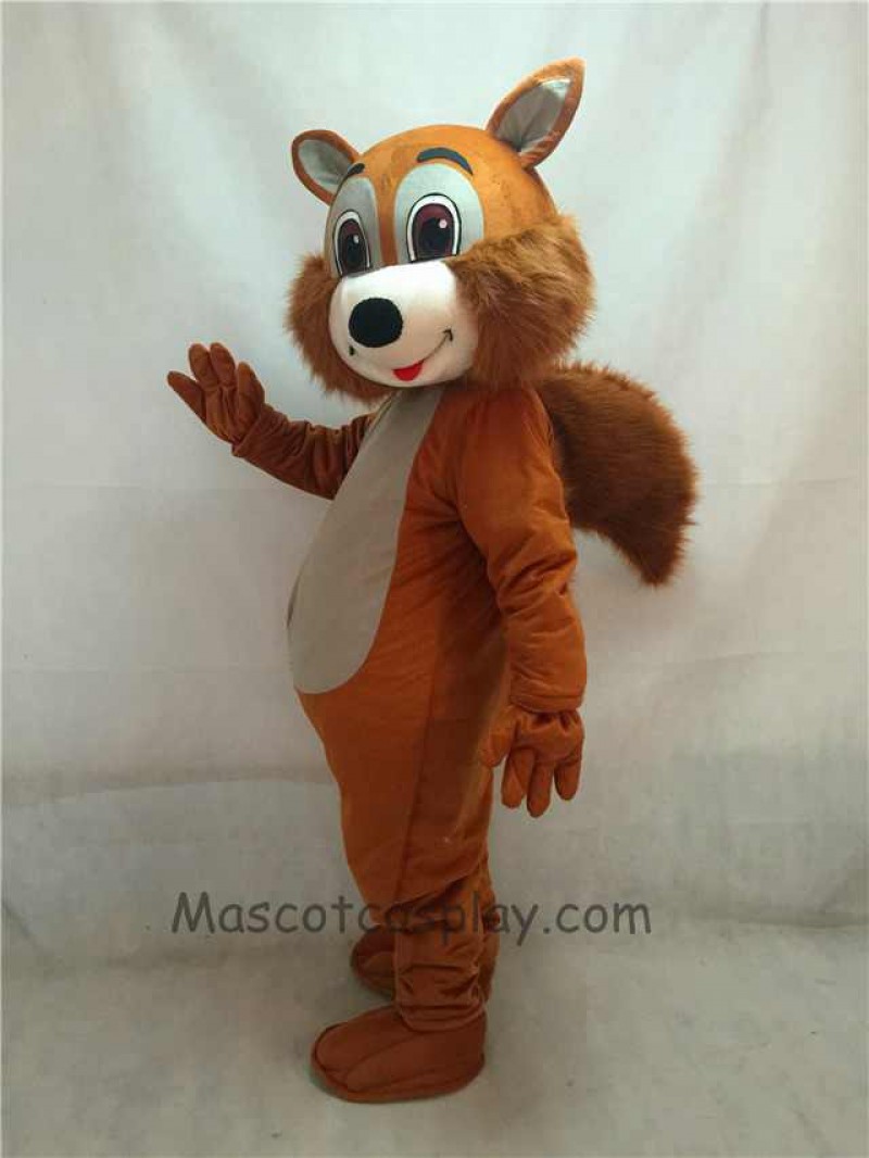 High Quality Adult New Brown Squirrel Mascot Costume with Grey Belly