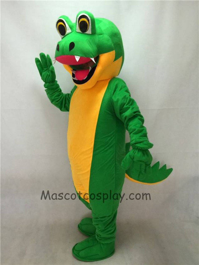 Fierce Adult Green Gator Mascot Costume