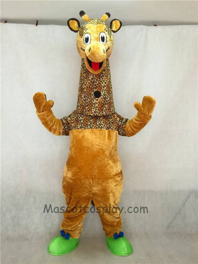 High Quality Adult Realistic New Friendly Giraffe Mascot Costume