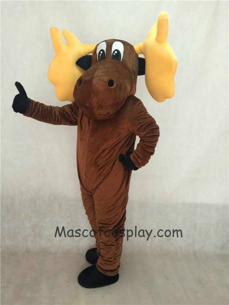 Cute Cartoon Moose Mascot Costume