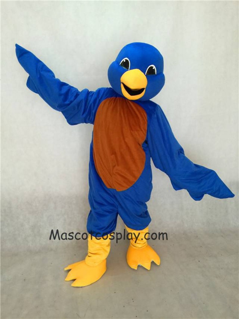 Hot Sale Adorable Realistic New Blue Bird Mascot Costume with Yellow Beak