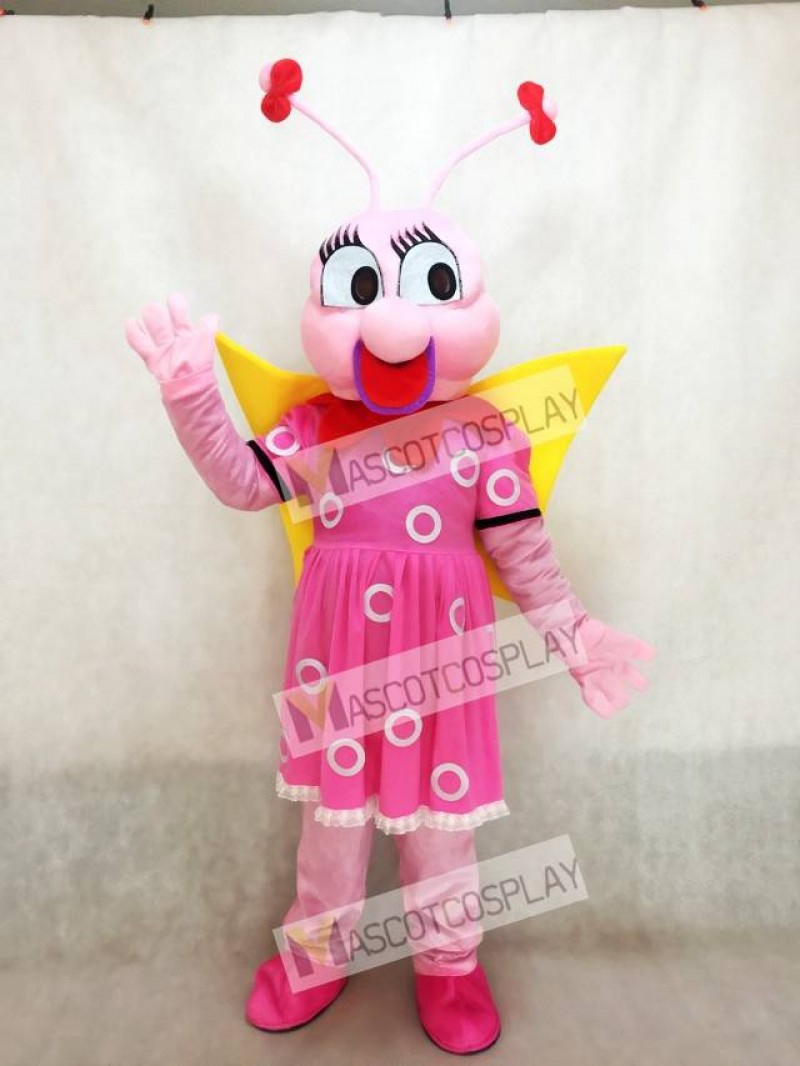 Lady Pink Bee Fenfendu Mascot Costume