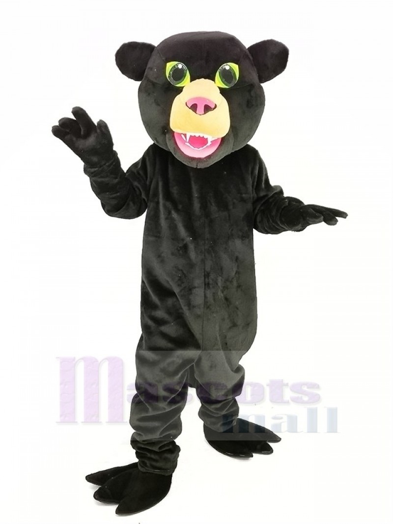 Black Panther with Green Eyes Mascot Costume Animal