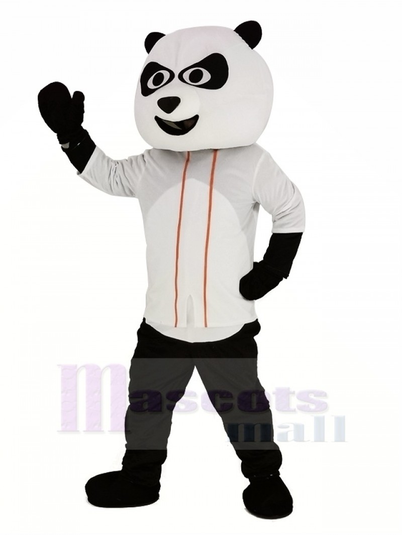 Baseball Panda with White T-shirt Mascot Costume Animal