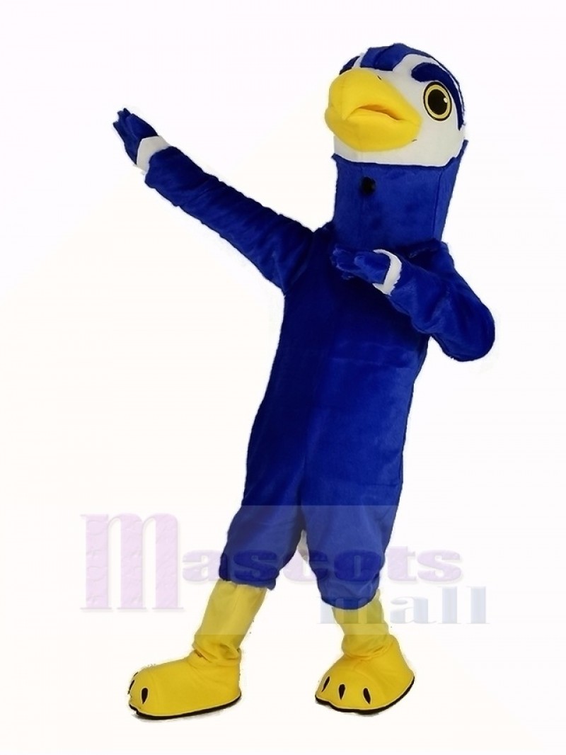 Strong Blue Hawk Mascot Costume Animal