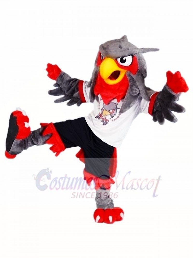 Black Pants Grey Eagle Owl Mascot Costumes Animal