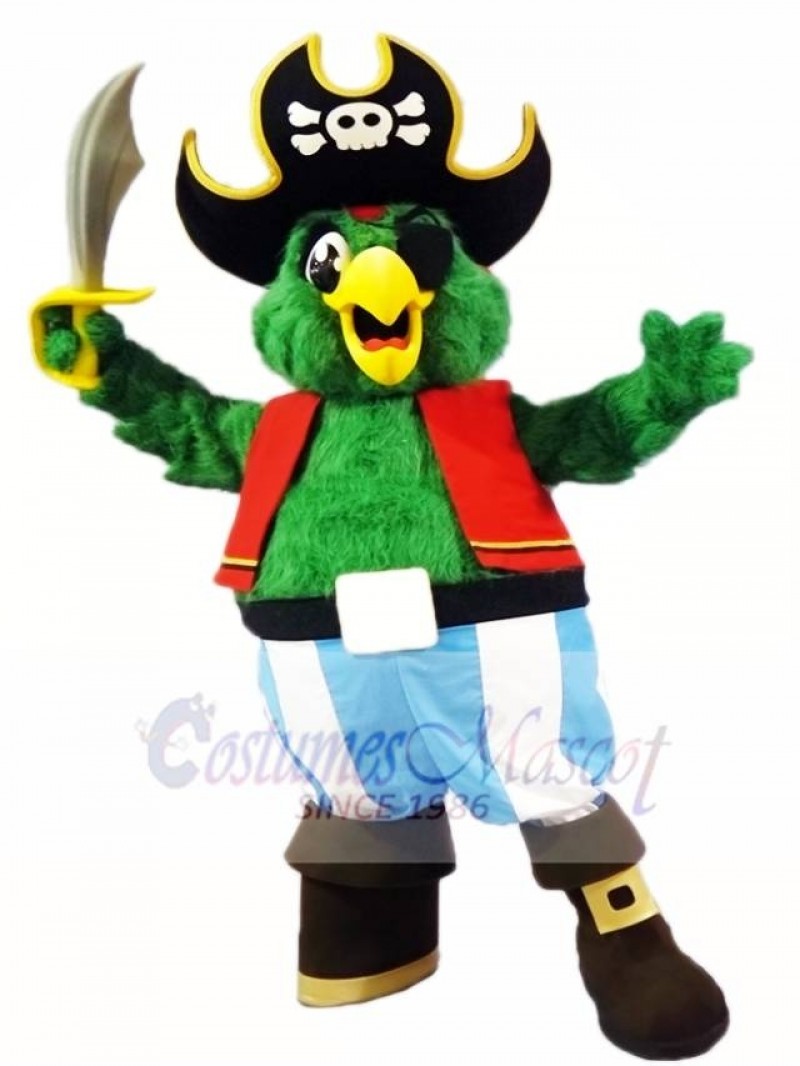 Green Pirate Parrot Mascot Costumes Bird