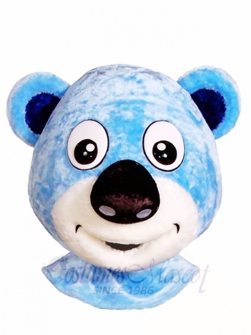 Blue Bear Head Only Mascot Costumes 