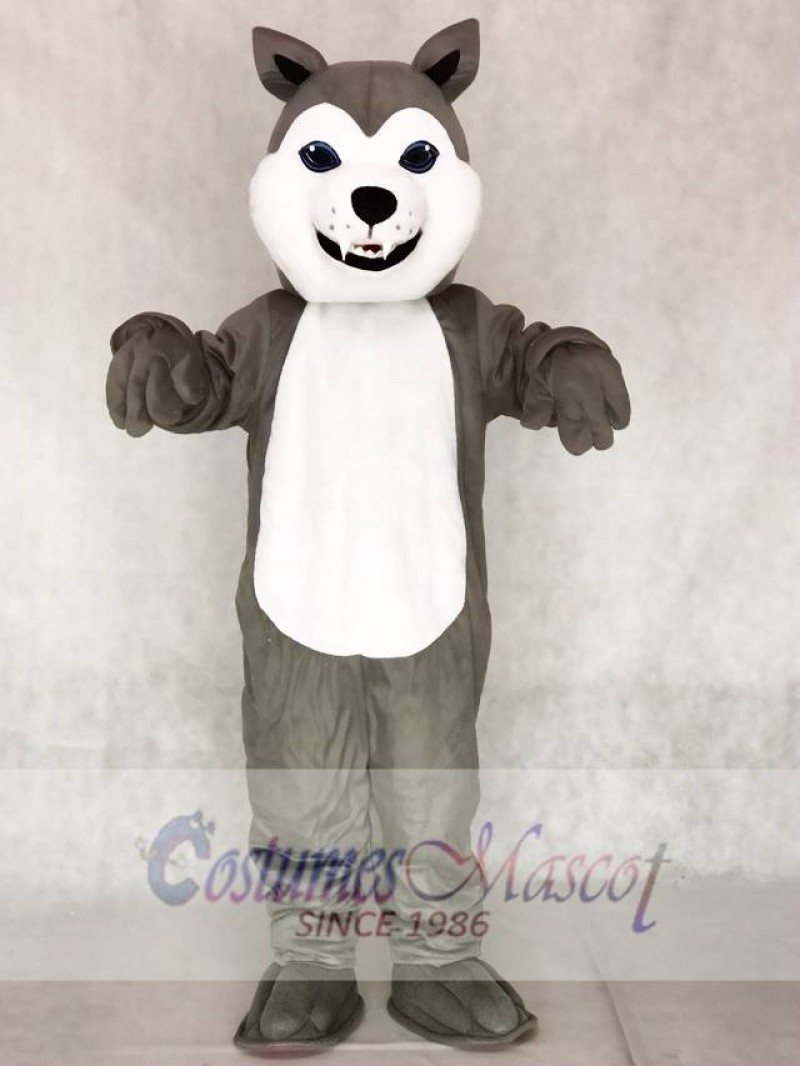 Grey Husky Dog Mascot Costumes Animal 