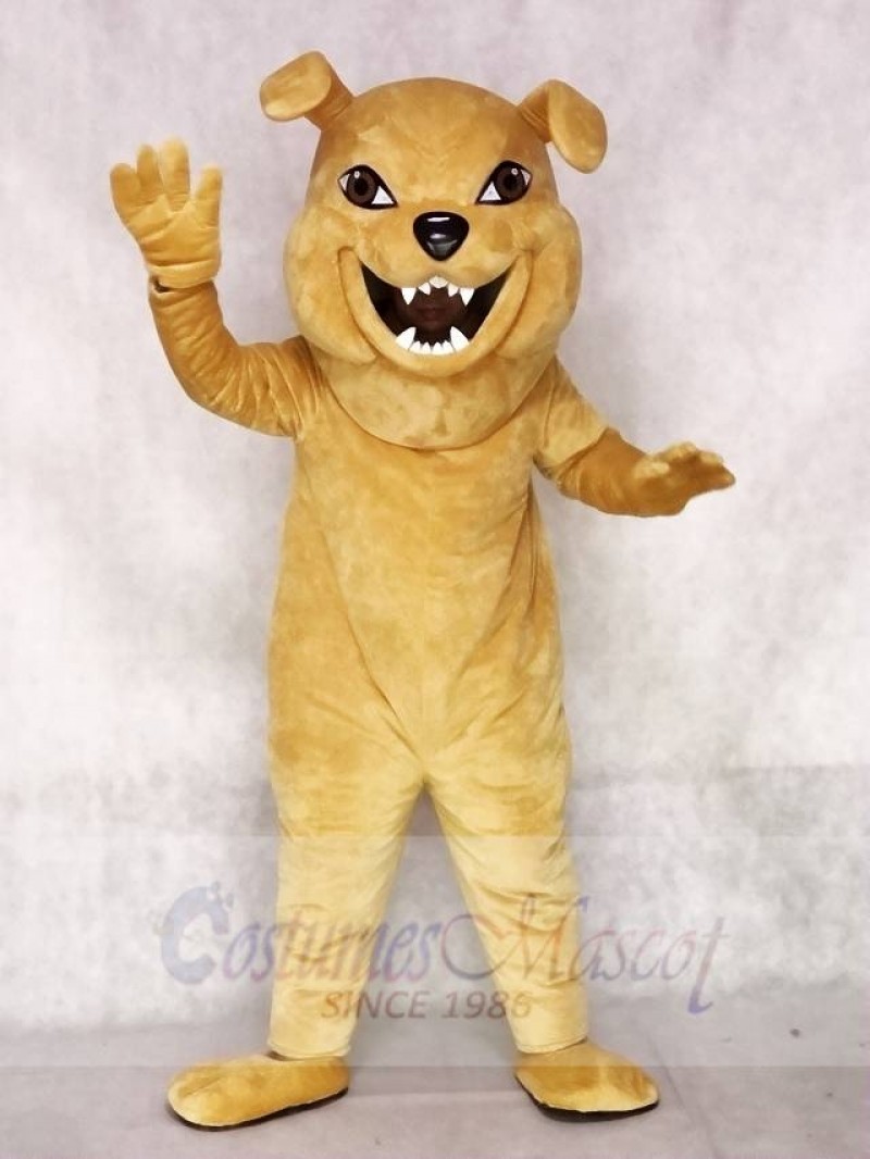 Friendly Tan Bulldog Mascot Costumes Animal