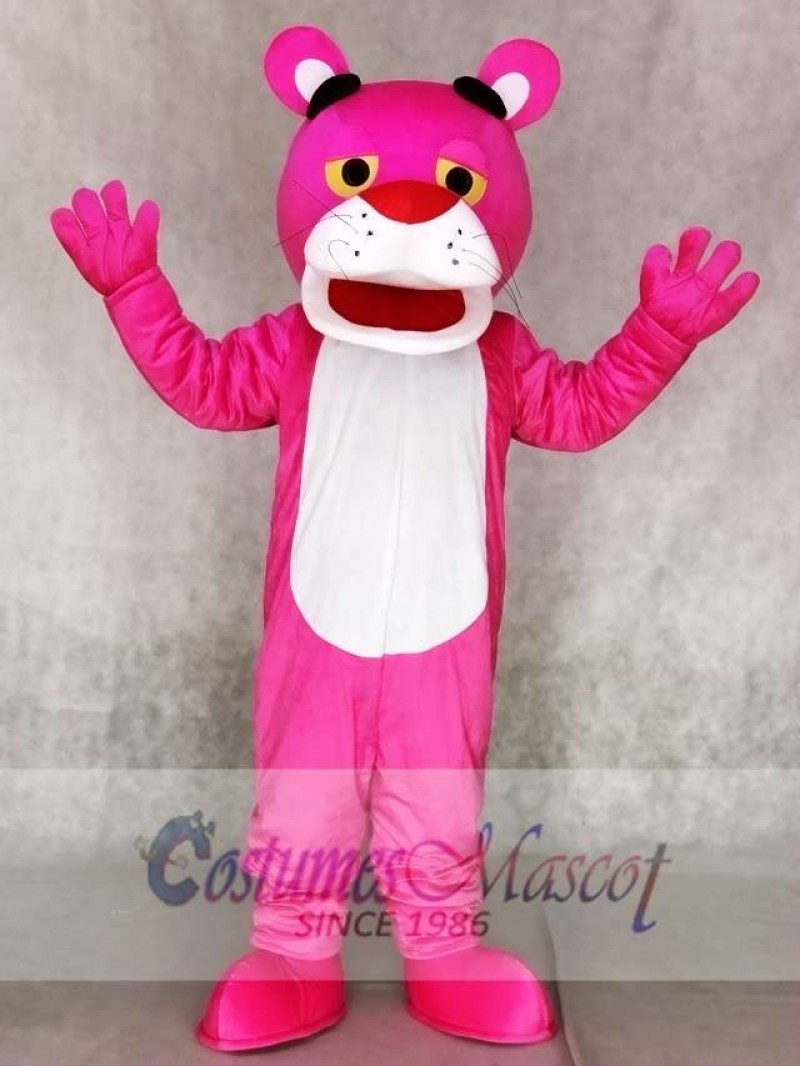 Pink Panther Mascot Costumes Cartoon Fancy Dress Outfit