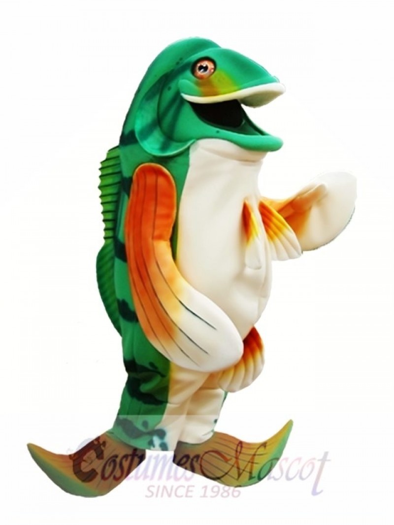  Bass Fish Mascot Costume Green Fish Mascot Costumes Animal
