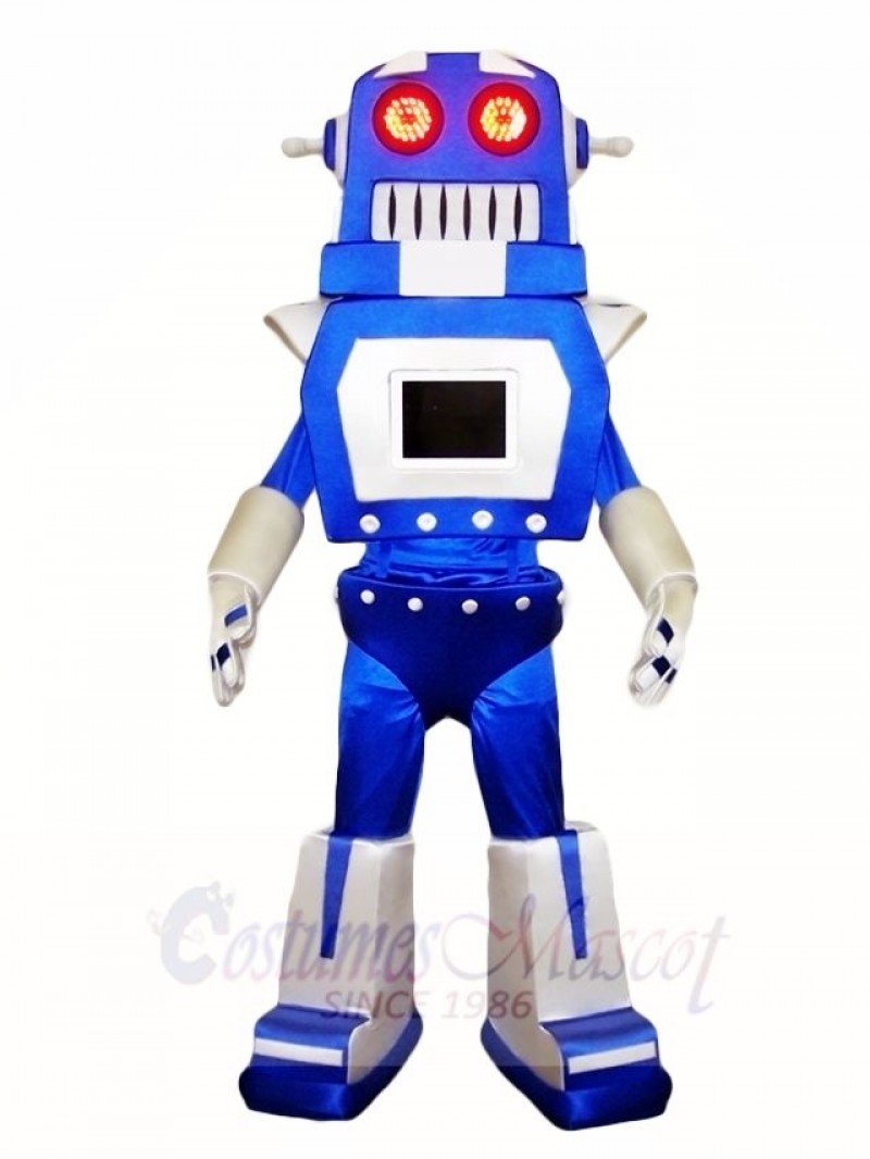 Blue and Silver Robert Mascot Costumes