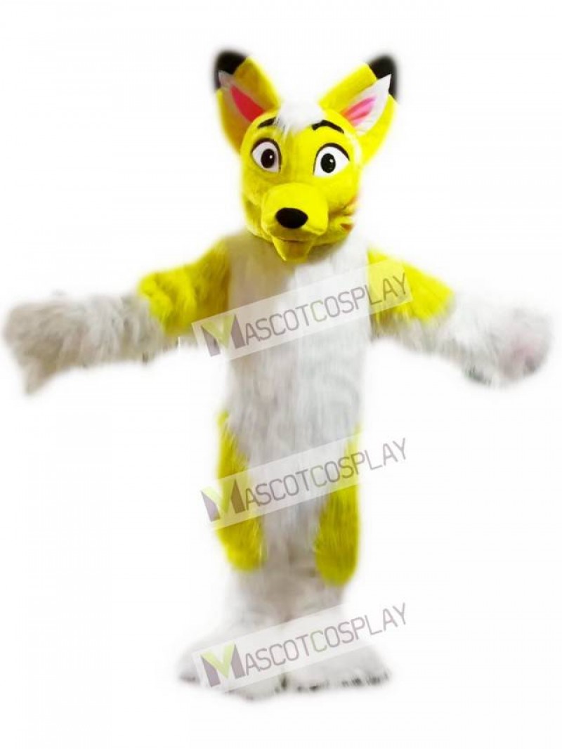 Yellow Husky Dog Fox Mascot Costume