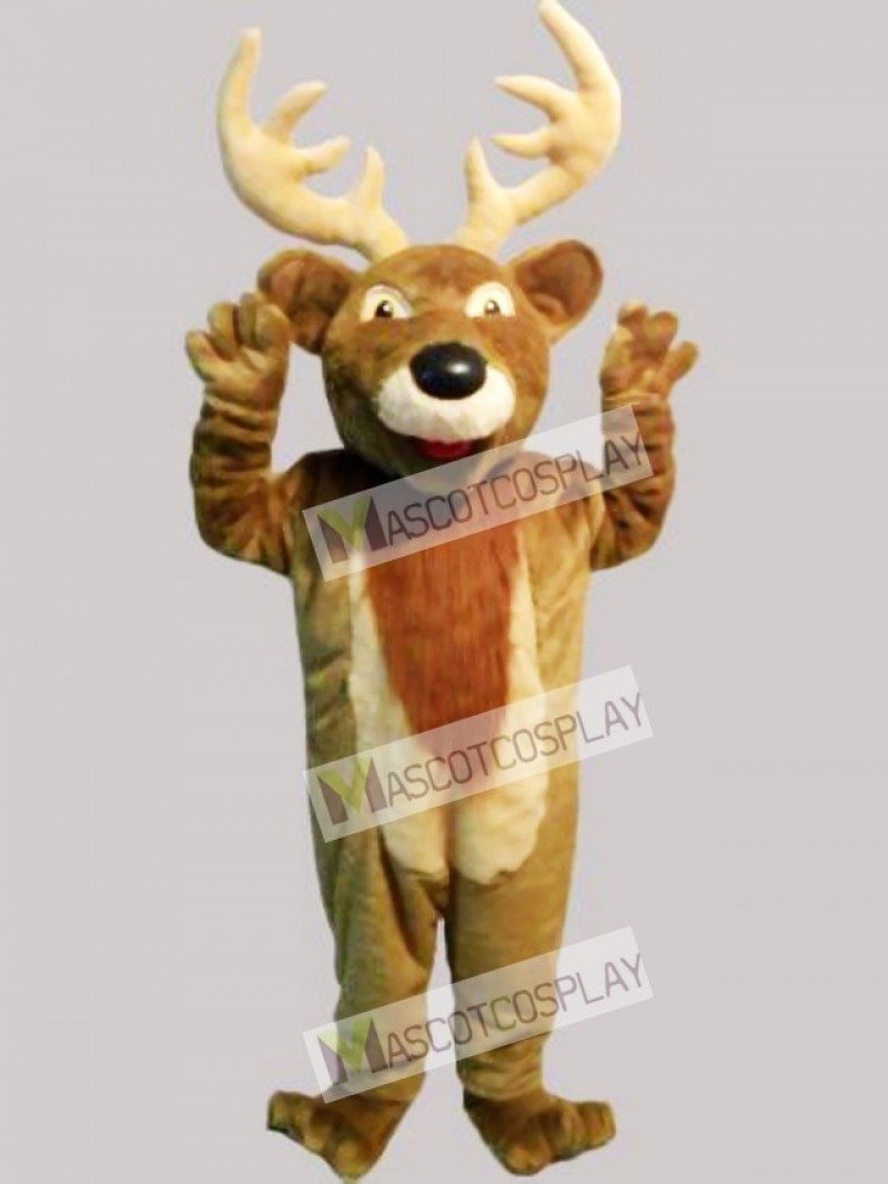 Cute Christmas Elk Deer Mascot Costume