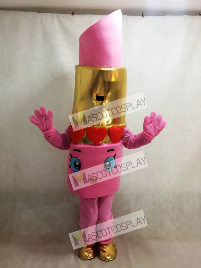 Pink Lippy Lips Lipstick Mascot Costume