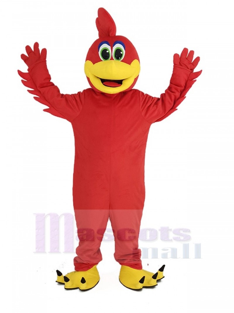 Realistic Red Roadrunner Bird Mascot Costume College