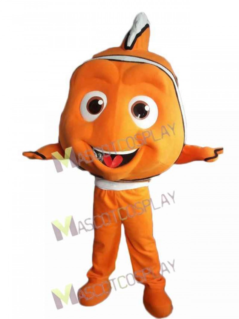 Orange Clown Fish Mascot Costume Cartoon Character